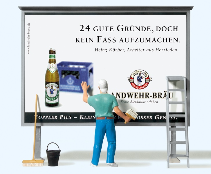 Picture of Preiser 45126 1:22,5 Plakattafel, Plakatkleber, Zubehör