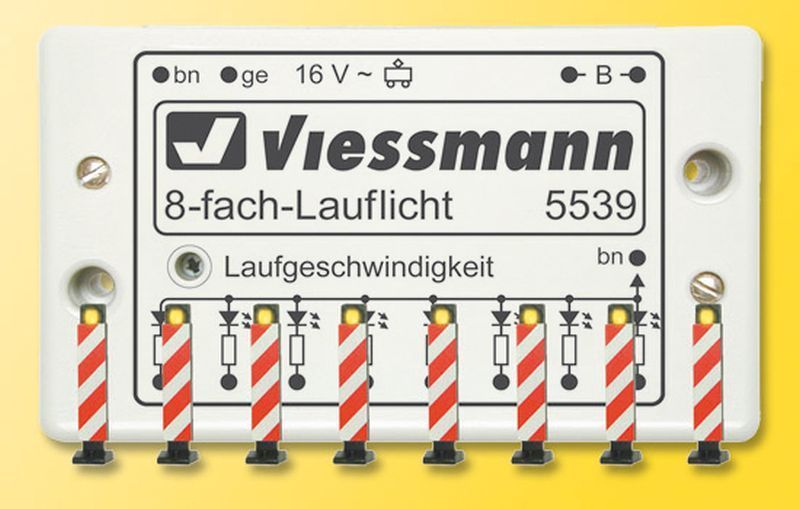 Bild von Viessmann 5040 H0 Warnbaken, 8 Stück mit Lauflichtelektronik