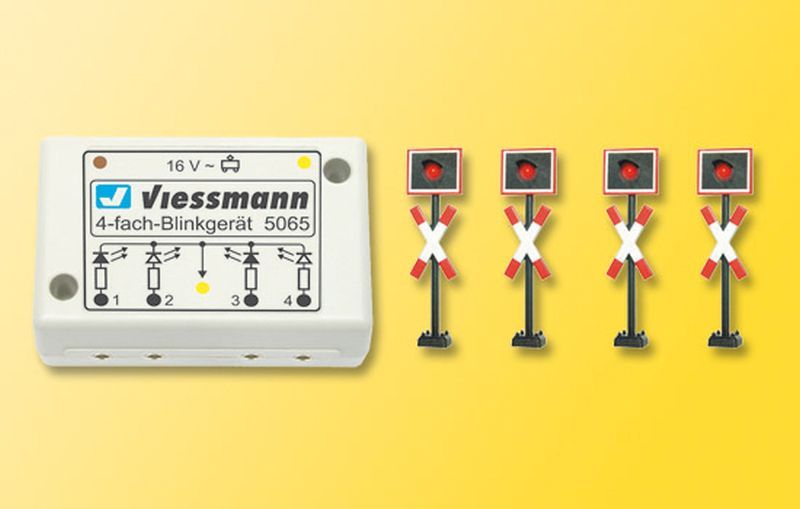 Picture of Viessmann 5800 N Andreaskreuze, 4 Stück mit Blinkelektronik