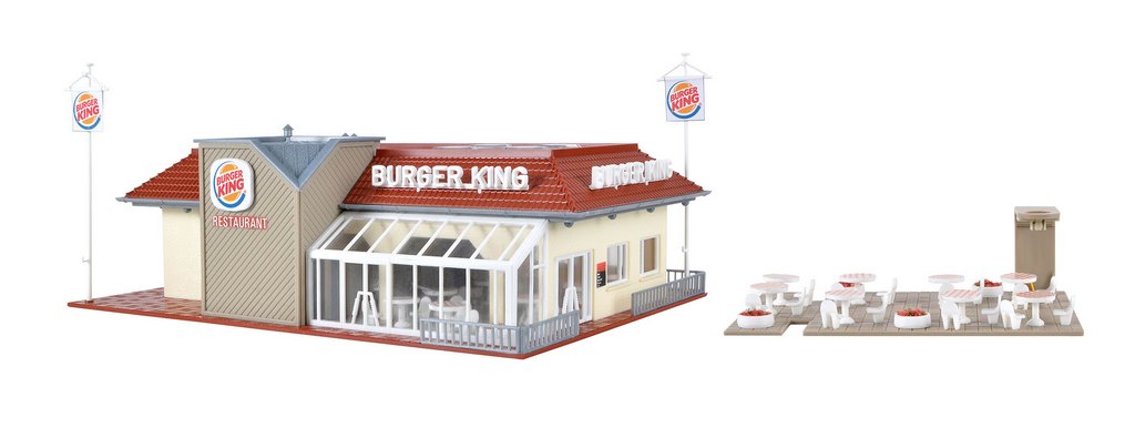 Bild von Vollmer 43632 H0 Burger King Schnellrestaurant mit Innen-einrichtung und LED-Beleuchtung, Funktionsbausatz