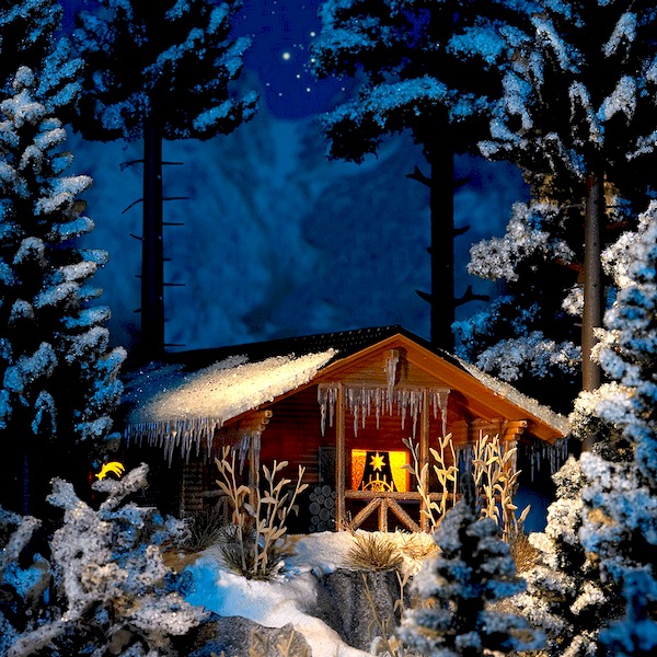 Bild von Busch 1085 Winterhütte mit Beleuchtung