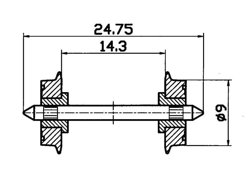 Bild von Roco 40197 NEM-Normradsatz 9 mm 2Stk.