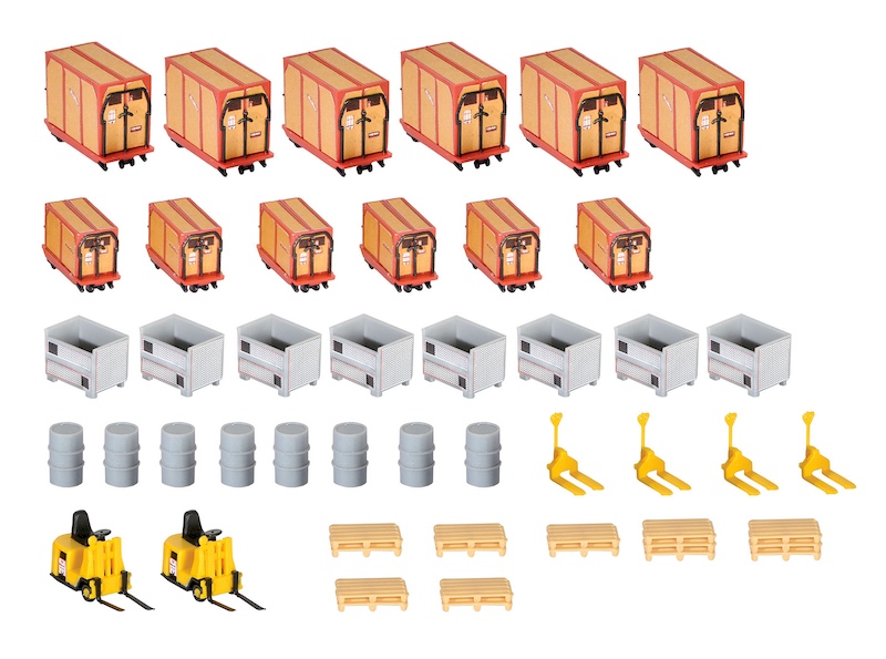 Bild von Kibri 38647 H0 Deko-Set Kleincontainer und Ladegut