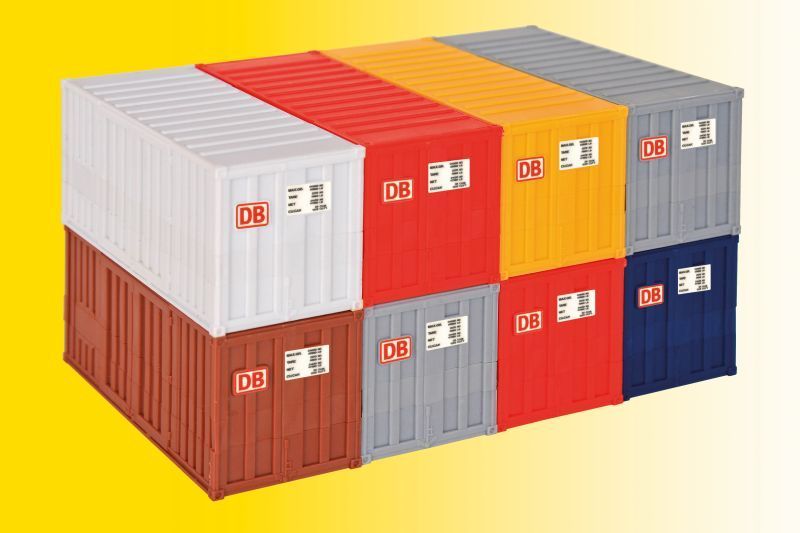 Bild von Kibri 10924 H0 20-Fuß-Container, 8 Stück