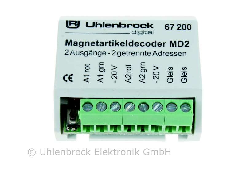 Bild von Uhlenbrock 67200 MD2 Magnetartikeldecoder für 2 Magnetartikel