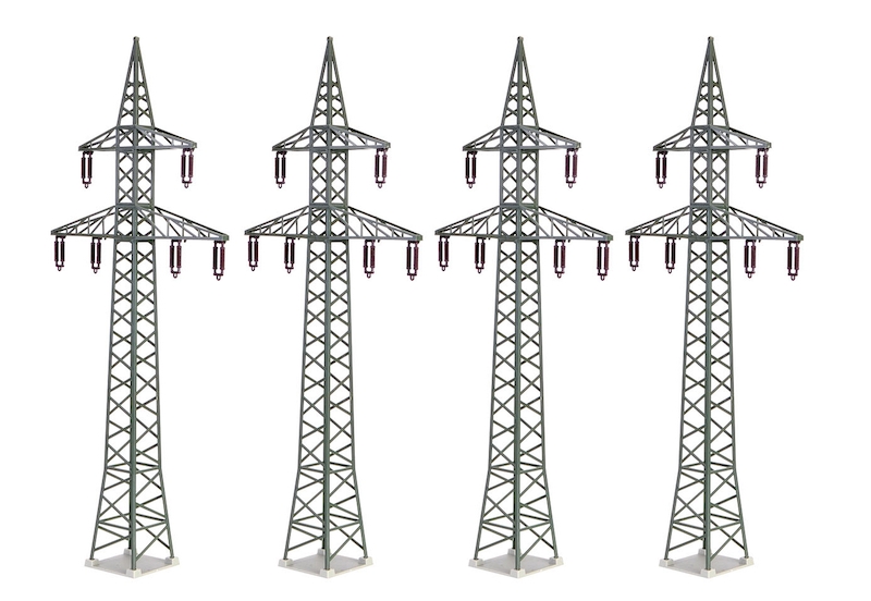 Bild von Kibri 38533 H0 Deko-Set Strommasten, 4 Stück