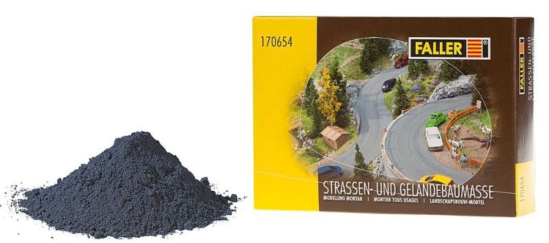 Bild von Faller 170654 H0, TT, N, Z Straßen- und Geländebau-Spachtelmasse, grau, 500 g