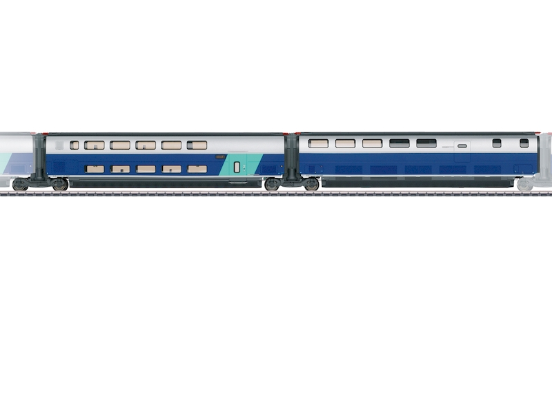 Bild von Märklin 43443 H0 Ergänzungswagen-Set 3 zum TGV Euroduplex SNCF