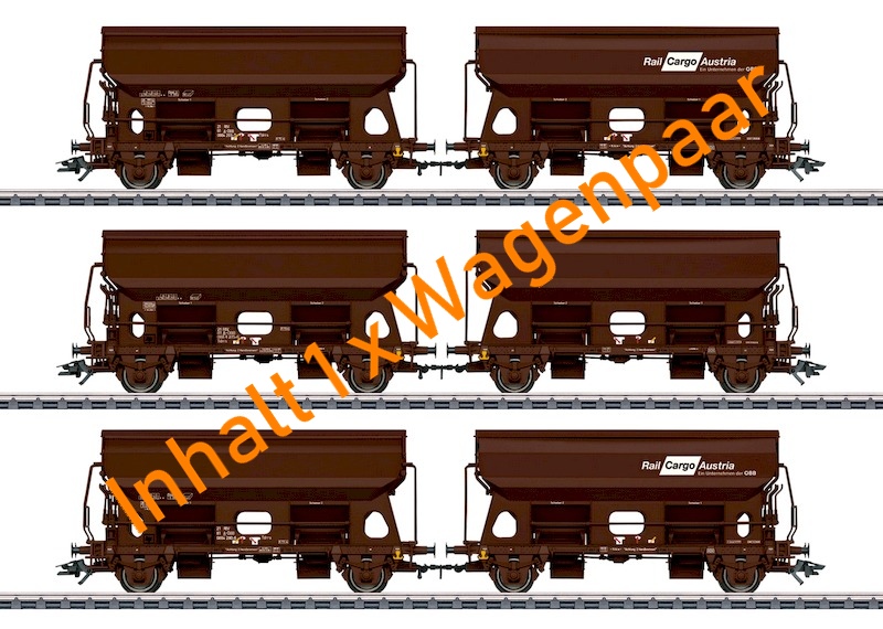 Picture of Märklin 46308 H0 2 Schwenkdachwagen Rail Cargo Austria