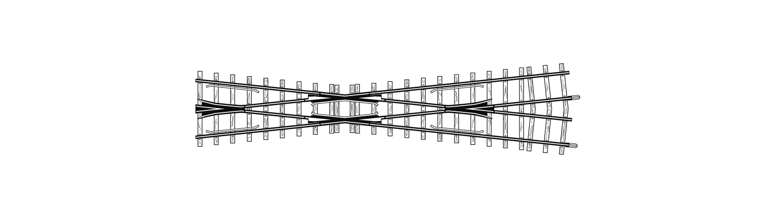 Bild von Bemo 4219000 H0m 12° Kreuzung gekürzt, 182 mm