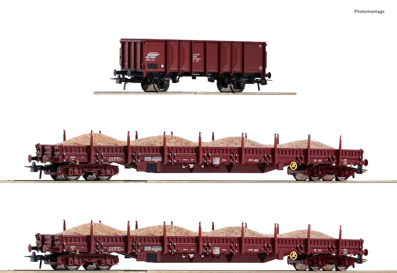 Picture of Roco 77041 H0 3er Set Sandzug DR #1