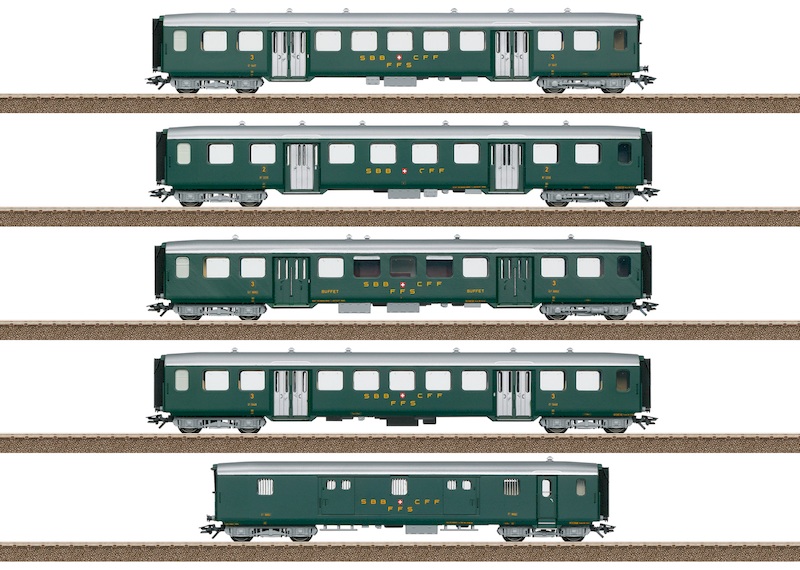 Bild von Trix 23134 H0 Leichtstahlwagen-Set zur Ae 3/6 I SBB/CFF/FFS