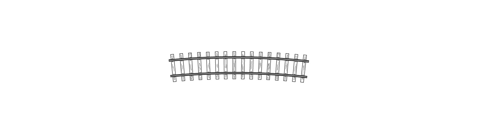 Bild von Bemo 4294557 HOm Code70, gebogenes Gleis, R 520 mm, 12 Grad