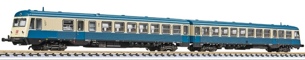 Picture of Liliput 163218 N Dieseltriebwagen 628 005-1/628 015-0, ozeanblau, Kempten, Schongau