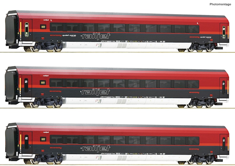 Bild von Roco 74042 H0 3er Set Railjet ÖBB AC-Digital