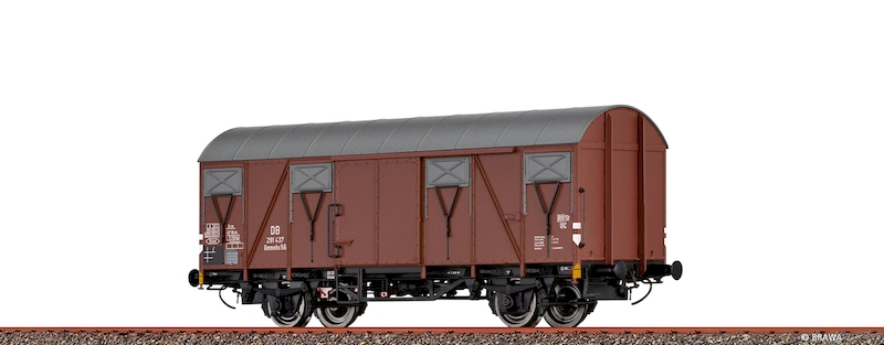 Bild von Brawa 50149 H0 Gedeckter Güterwagen Gmmehs 56 DB, Epoche III