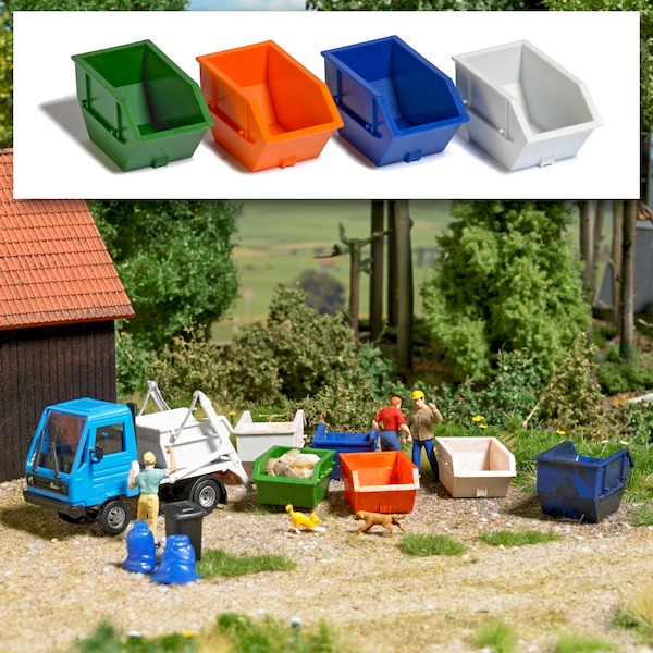 Bild von Busch 7753 H0 Mini-Set 4 Absetzcontainer 25m³