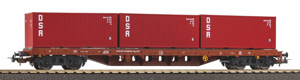 Bild von Piko 24500 H0 Containertragwagen DSR Container DR