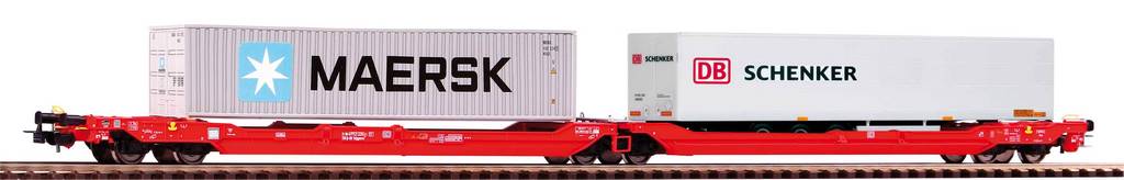 Bild von Piko 24619 H0 T3000e DB AG VI, beladen mit 1x Container 40`Maersk und 1x Trailer PNO