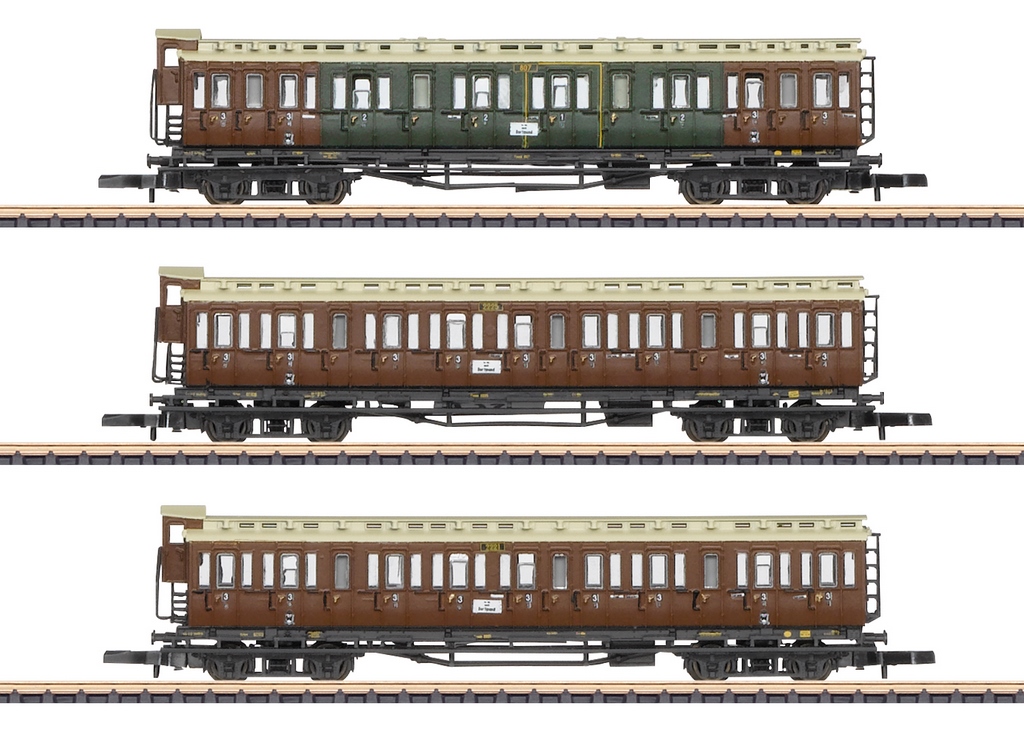 Bild von Märklin 87568 Z Wagenset mit 3 Abteilwagen KPEV