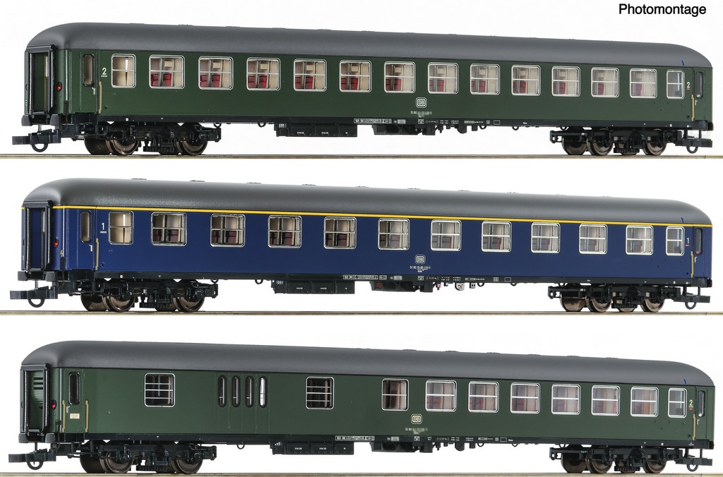 Bild von Roco 6200051 H0 3-tlg. Set 1: D 377 Hispania-Express, DB DC