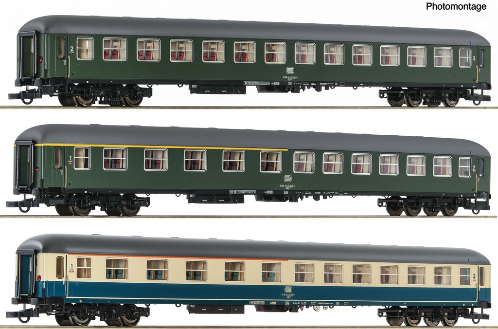 Bild von Roco 6200053 H0 3-tlg. Set 3: D 377 Hispania-Express, DB DC