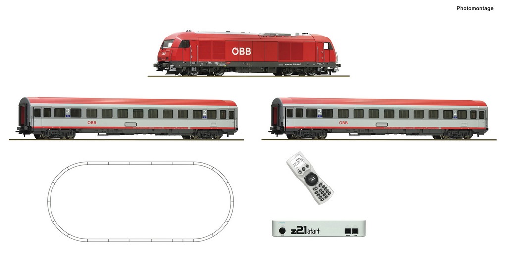 Picture of Roco 5110005 H0 z21 start Digitalset: Diesellokomotive Rh 2016 mit Schnellzug, ÖBB DCC