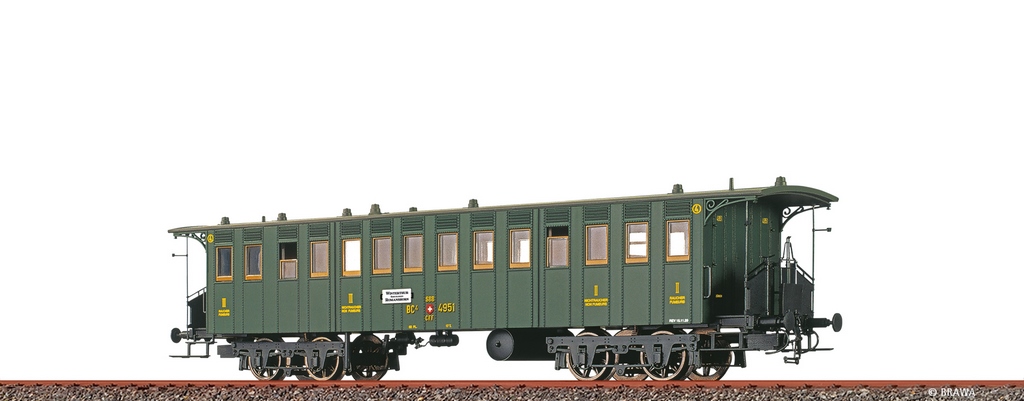 Bild von Brawa 45713 H0 Personenwagen BC4 SBB DC