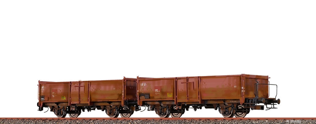 Bild von Brawa 48640 H0 Offene Güterwagen E037 SBB, mit Ladegut Rüben, patiniert, 2er-Einheit DC