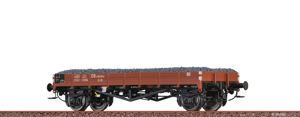 Bild von Brawa 49358 H0 Flachwagen Xr35 DB, mit Ladegut Schotter DC