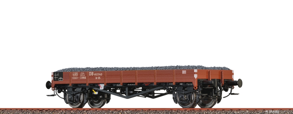 Bild von Brawa 49359 H0 Flachwagen Xr35 DB, mit Ladegut Schotter DC