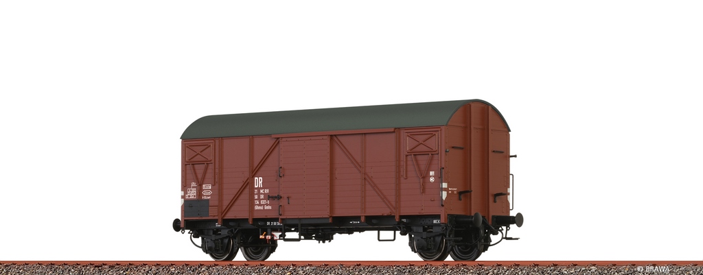 Bild von Brawa 50726 H0 Gedeckter Güterwagen Gmhs DR DC