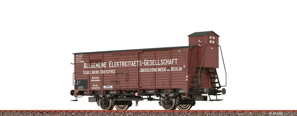 Bild von Brawa 50791 H0 Gedeckter Güterwagen G AEG DRG DC