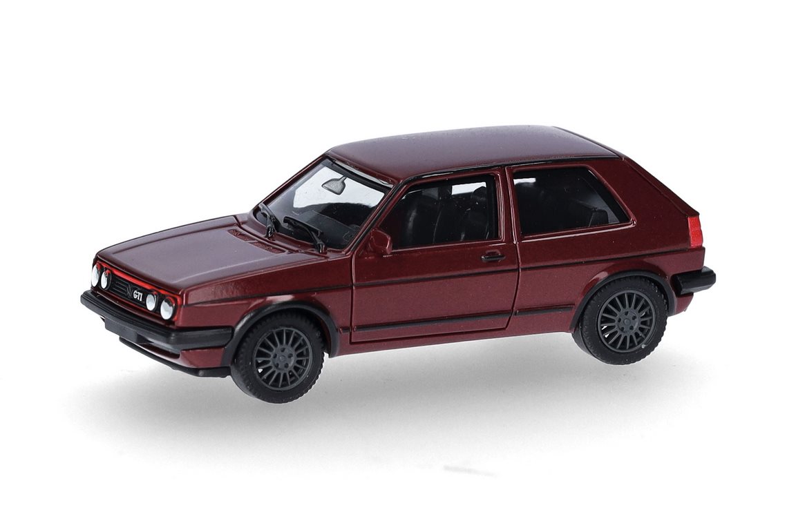 Bild von Herpa 430838-004 H0 VW Golf II Gti, tornadorot metallic