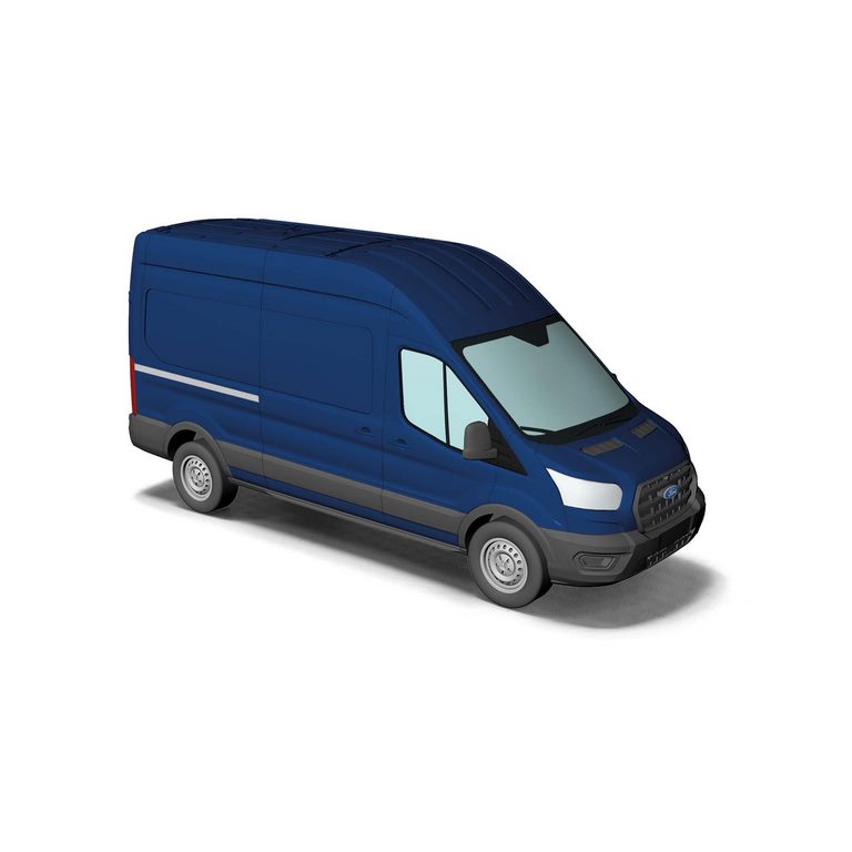 Bild von Busch 54501 H0 Ford Transit Kastenwagen blau