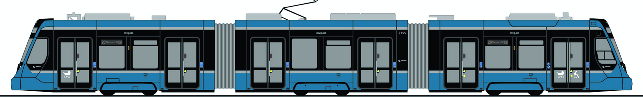 Bild von Rietze STRA01106 H0 Siemens Avenio Tram MVG München Linie 20 Moosach