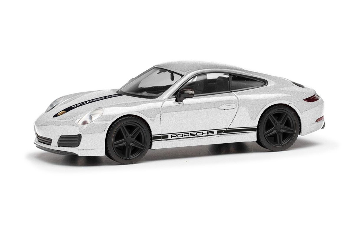 Bild von Herpa 430418 H0 Porsche 911 (991) Carrera 4 S, silber