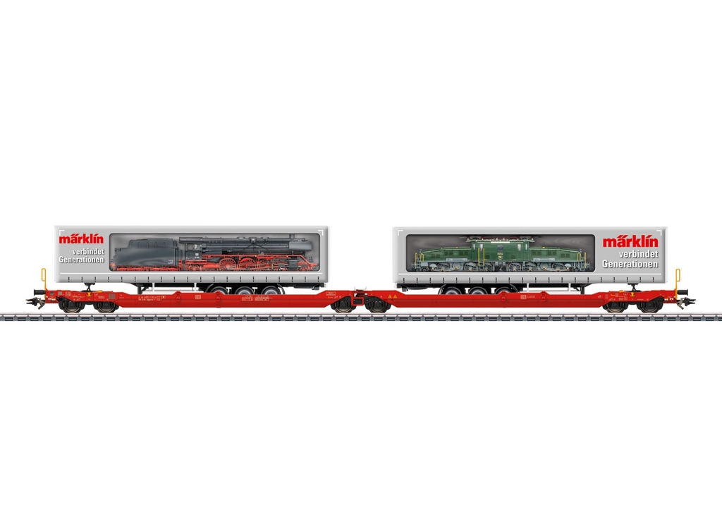 Picture of Märklin 47477 H0 Doppel-Taschenwagen Sdggmrss 738 DB AG