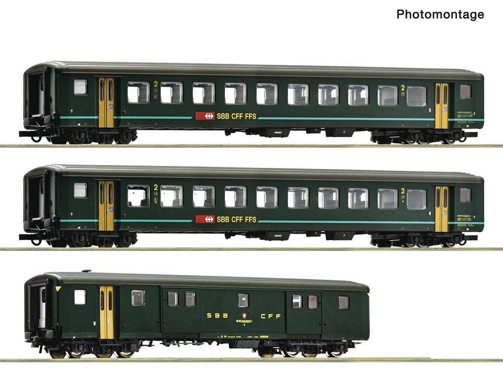 Picture of Roco 6200090 H0 3er Set EW II SBB grün Teil 1