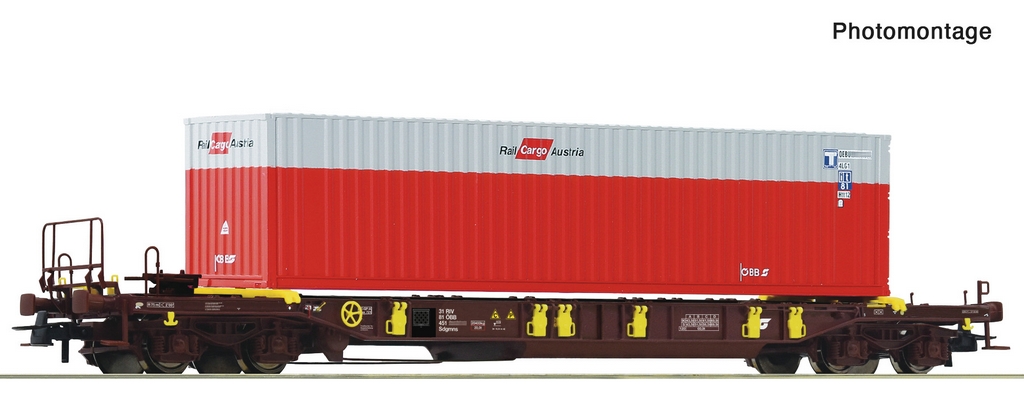 Bild von Roco 67598 H0 Taschenwagen T3 ÖBB und RCA Container