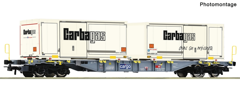 Bild von Roco 6600122 H0 Container Tragwagen Sgns und Carbagas