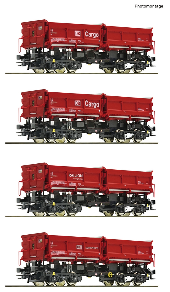 Picture of Roco 6600202 H0 4er Set Muldenkippwagen DB-AG