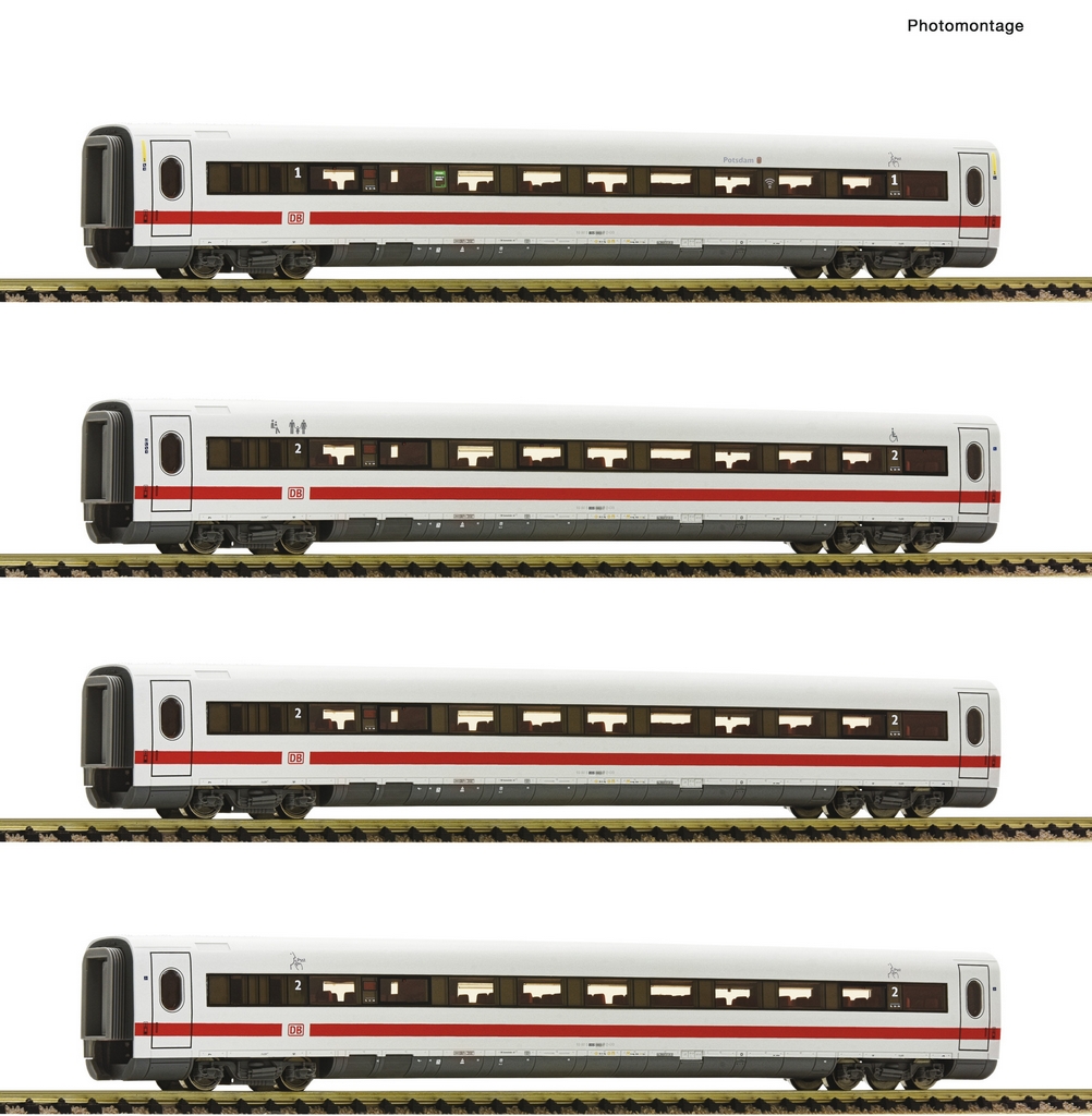 Picture of Fleischmann 7760004 N 4er Set ICE2 Ergänzung DB-AG