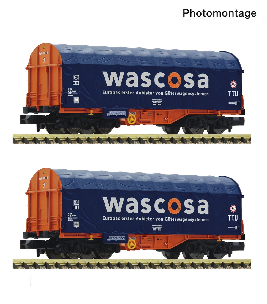 Picture of Fleischmann 6660105 N 2er Set Schiebeplanenwagen WASCOSA