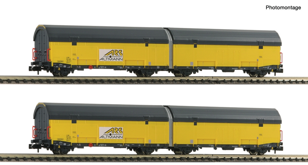 Bild von Fleischmann 6660111 N 2er Set Autotransportwagen Altmann ARS