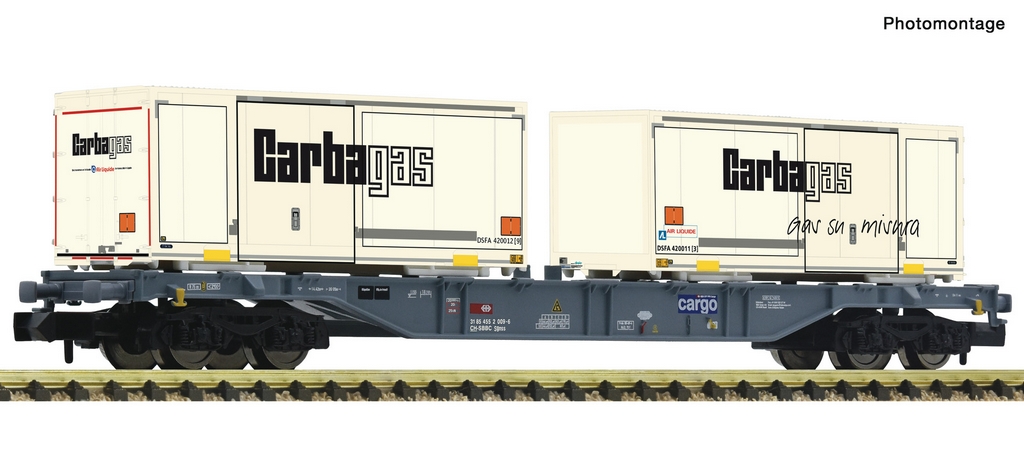 Picture of Fleischmann 6660091 N ContainerTragwagen Carbagas SBB