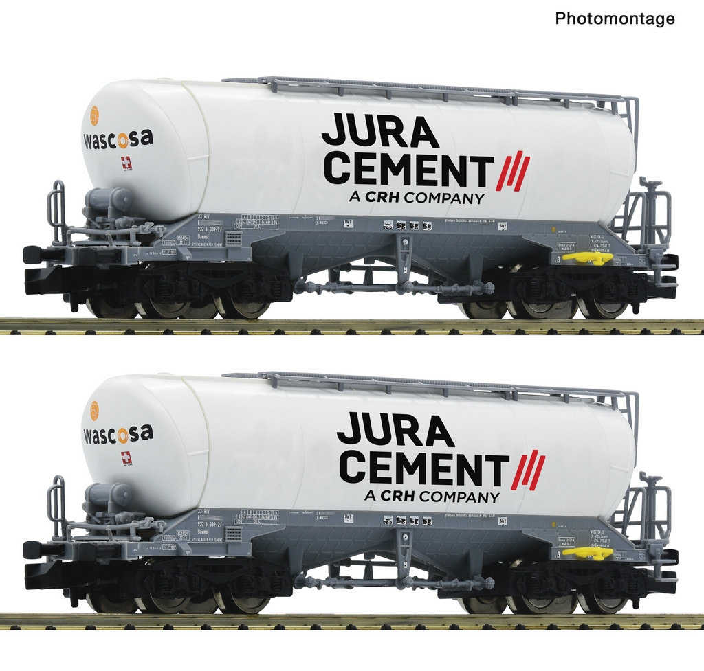 Bild von Fleischmann 6660090 N 2er Set Silowagen Jura Cement