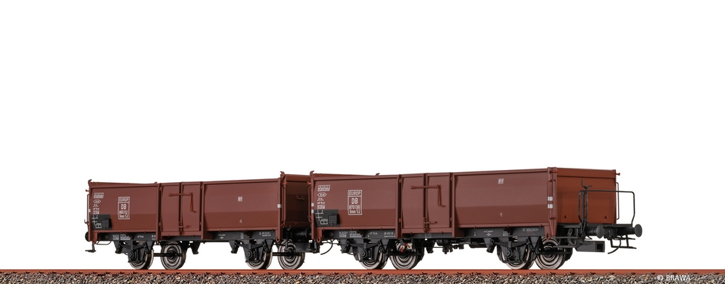 Picture of Brawa 48639 H0 Offene Güterwagen Omm52 DB, 2er-Set