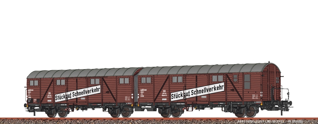 Picture of Brawa 51300 H0 Gedeckter Güterwagen Hrs-vz332 DB