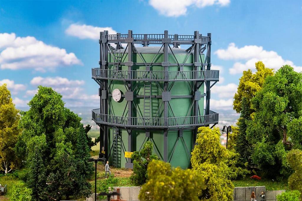 Picture of Faller 130157 H0 Gasometer mit Rohrleitungen